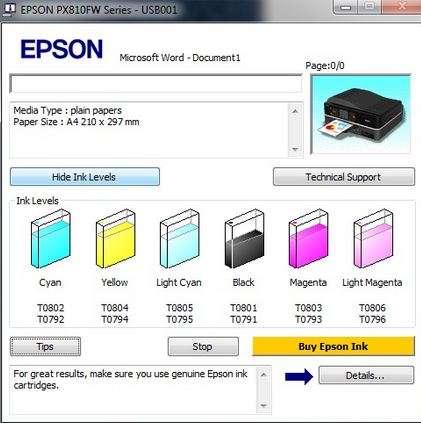 epson l555 software download